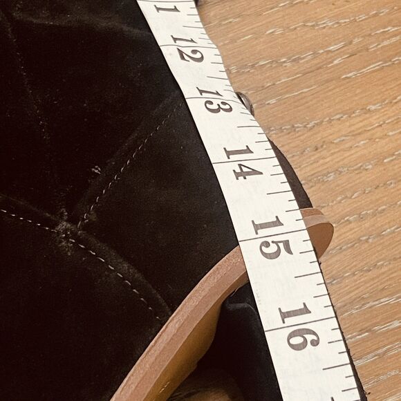 Vince Camuto Womens Phranzie High Boots Size 7 Suede Leather Side Zip Black Sexy - Picture 8 of 9